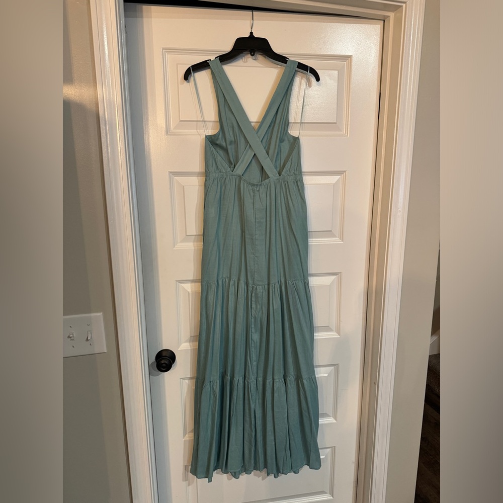 Sage Cross Back Maxi Dress